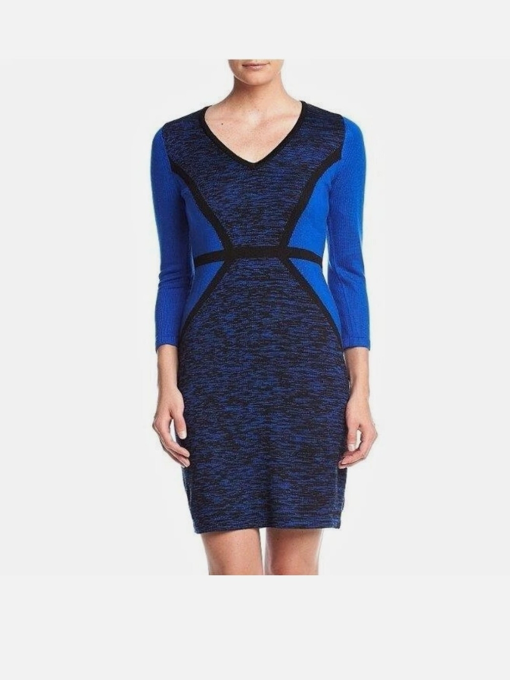 Calvin Klein Colorblock Knit Dress M